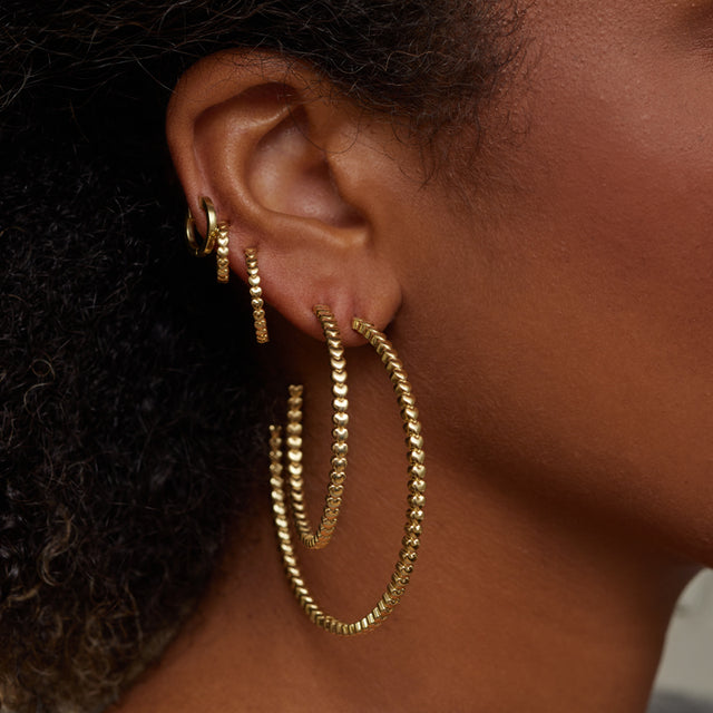 Medium Heart Hoops