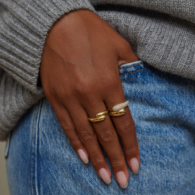 Small Double Dome Ring