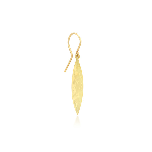 Hammered 1 Marquise Drop Earrings
