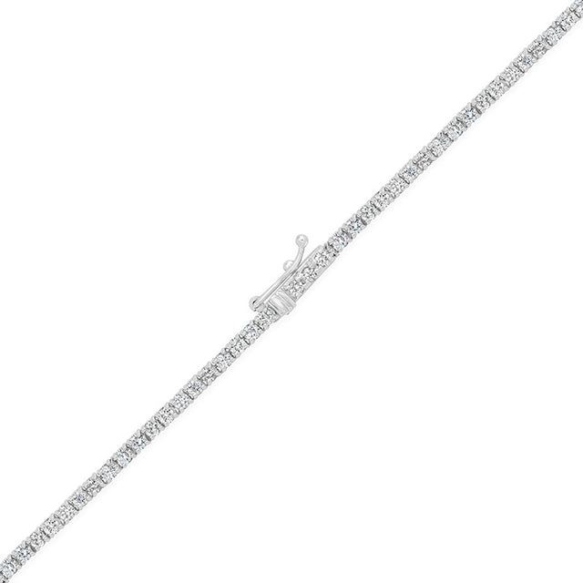 Graduated 4-Prong Diamond Tennis Necklace