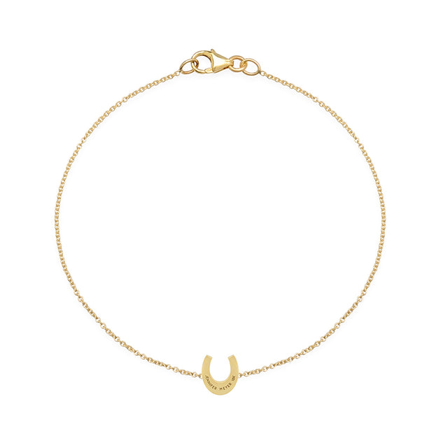 Mini Horseshoe Bracelet with Diamond Accents