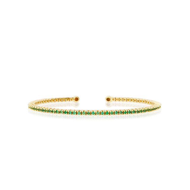 4-Prong Emerald Tennis Cuff