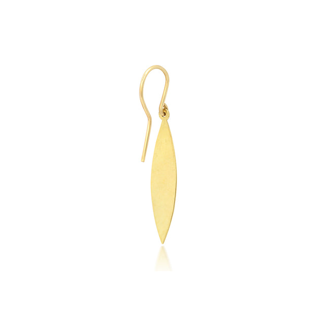Hammered 1 Marquise Drop Earrings