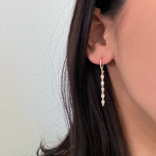 5 Diamond Marquise Drop Earrings