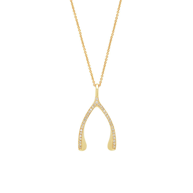 Diamond Wishbone Necklace