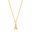 Diamond Mini Uppercase Letter Necklace