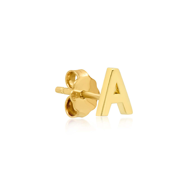 Mini Uppercase Letter Stud