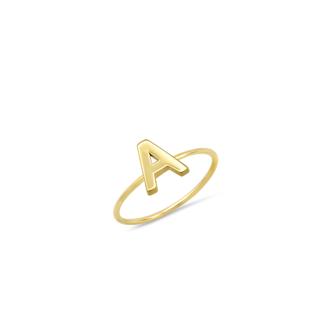 Mini Uppercase Letter Ring