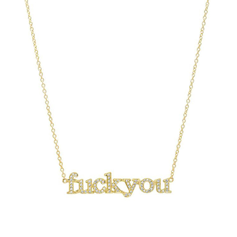 Diamond Fuck You Necklace