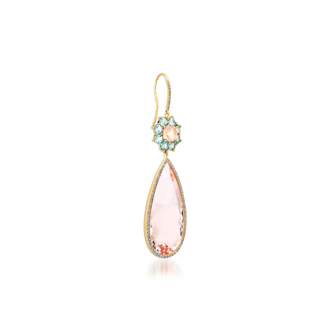 One-of-a-Kind Flower and Teardrop Earrings