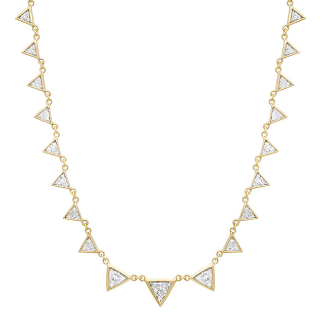 Trillion Cut Diamond Necklace
