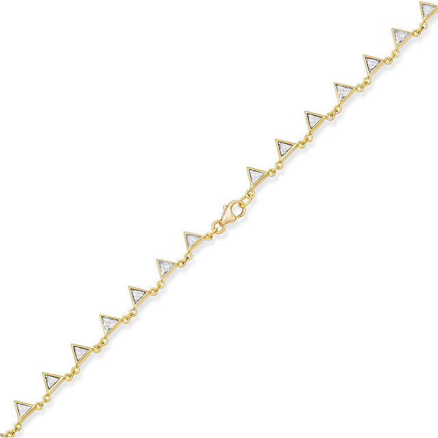 Trillion Cut Diamond Necklace
