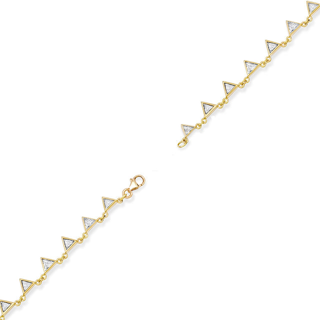 Trillion Cut Diamond Necklace