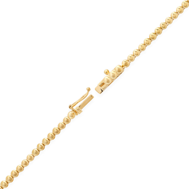 Bezel Tennis Necklace with Diamond Heart Accent