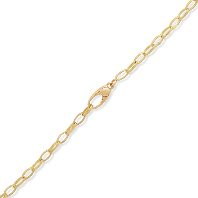 Small Edith Link Necklace with Tanzanite and Sapphire Mosaic