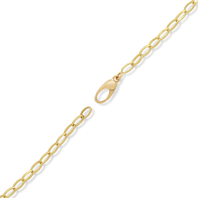 Small Edith Link Necklace with Tanzanite and Sapphire Mosaic