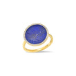 One of a Kind Lapis Inlay Circle Ring