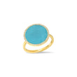 One-of-a-Kind Turquoise Inlay Circle Ring