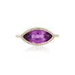 One-of-a-Kind Marquise-Cut Amethyst and Diamond Pave Ring