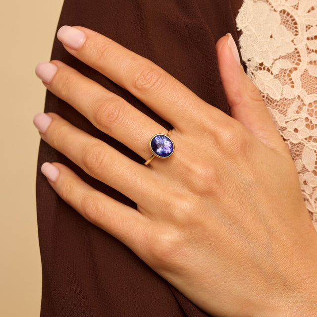 Bezel-Set Tanzanite Ring