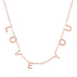 Rose Gold Custom 7 Mini Letter Necklace