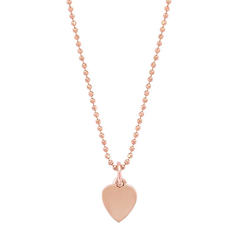 Rose Gold Heart Charm Necklace