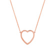 Rose Gold Large Open Heart Necklace