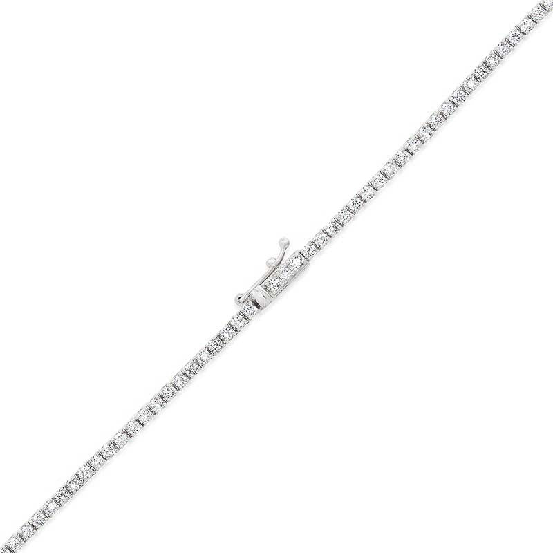 White Gold 4-Prong Diamond Tennis Necklace