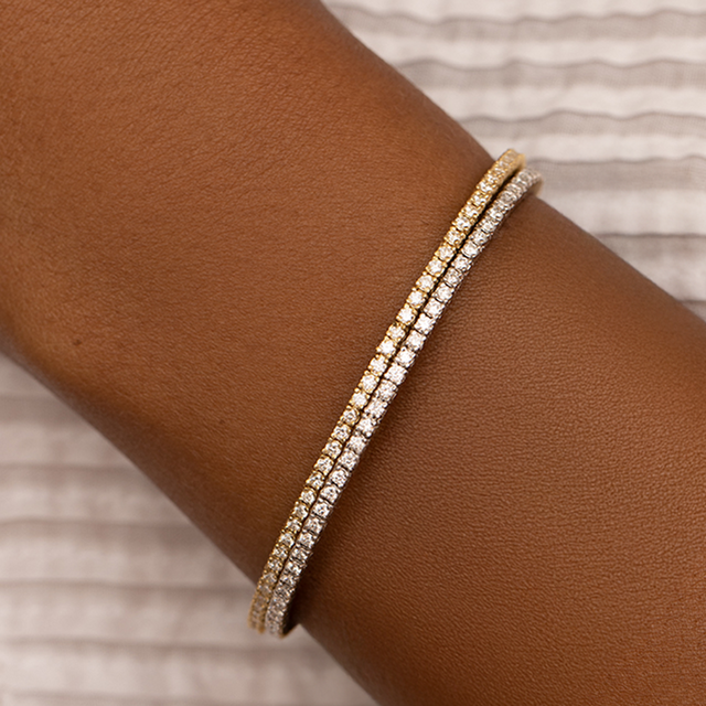 4-Prong Diamond Tennis Cuff