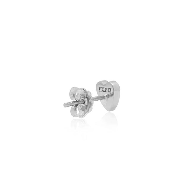 White Gold Diamond Heart Studs