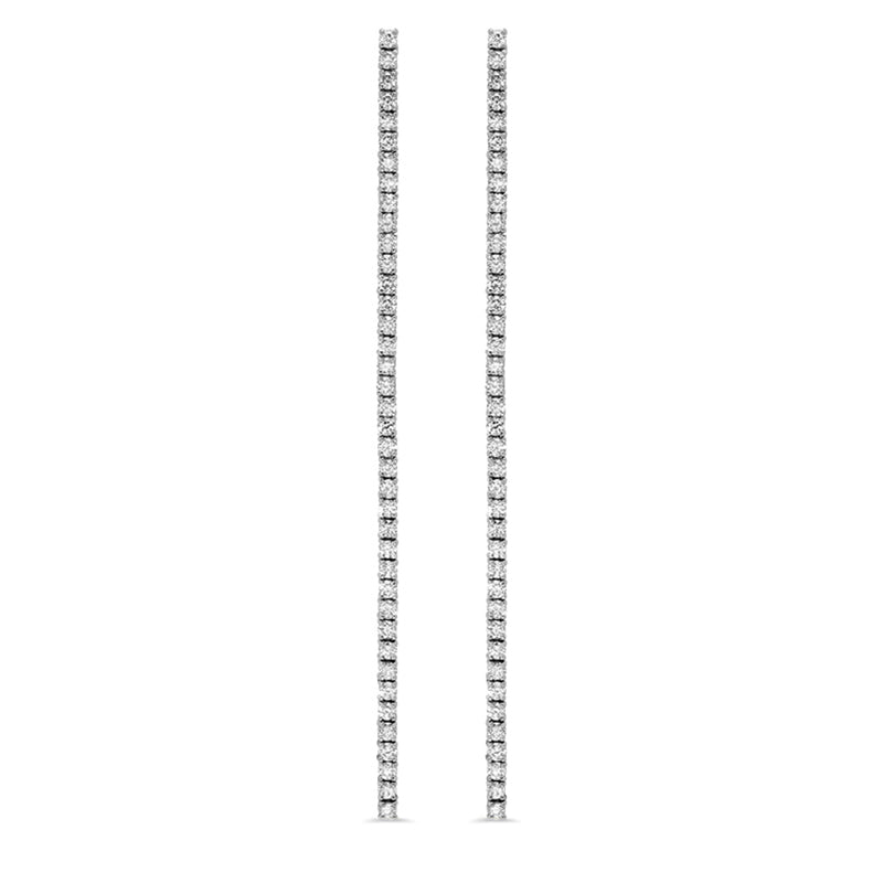 4-Prong Long Diamond Tennis Studs