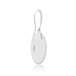 White Gold Onyx Inlay Oval Drop Earrings with Diamonds