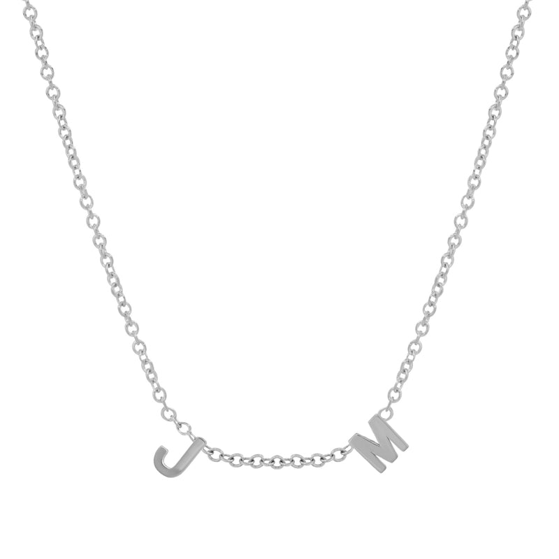 18K White Gold B Initial Necklace | Barkev's