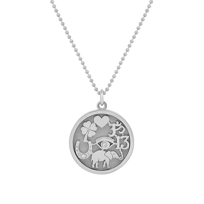 White Gold Good Luck Necklace for Women Jennifer Meyer