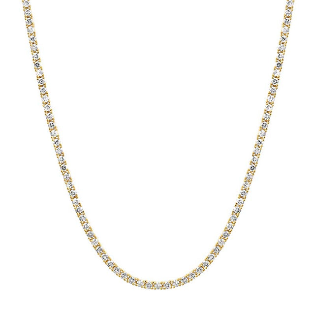 4-Prong Diamond Tennis Necklace