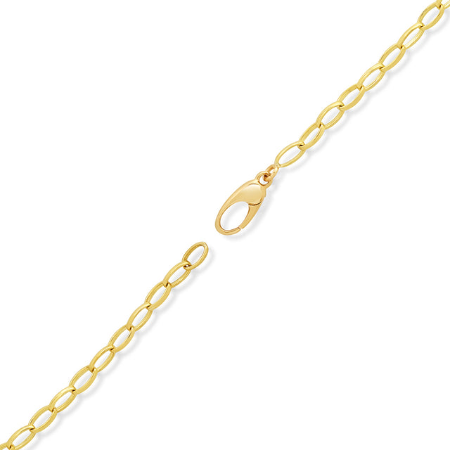 Small Edith Link Necklace with Mini 70s Heart Accents