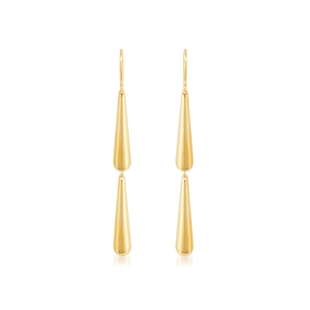 Double Dome Drop Earrings