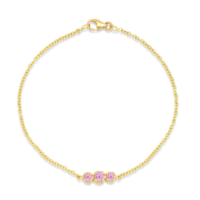 3 Illusion Set Pink Sapphire Bracelet