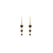 3 Graduated Illusion-Set Blue Sapphire Earrings