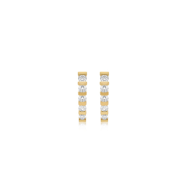 Bar and Diamond Edith Studs
