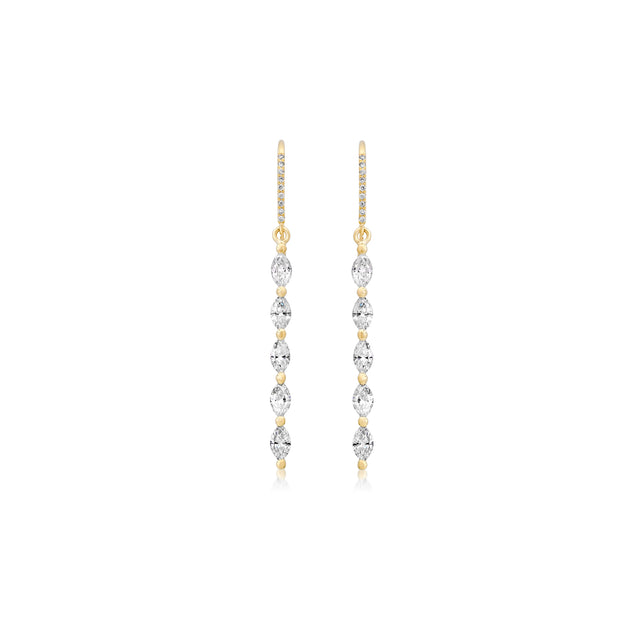 5 Diamond Marquise Drop Earrings