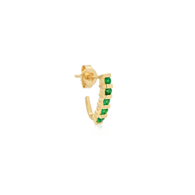 Bar and Emerald Edith Studs