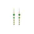 5 Graduated Illusion-Set Emerald Earrings
