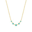 5 Illusion Set Graduated Turquoise Accent Necklace