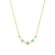 5 Illusion Set Graduated Turquoise Accent Necklace