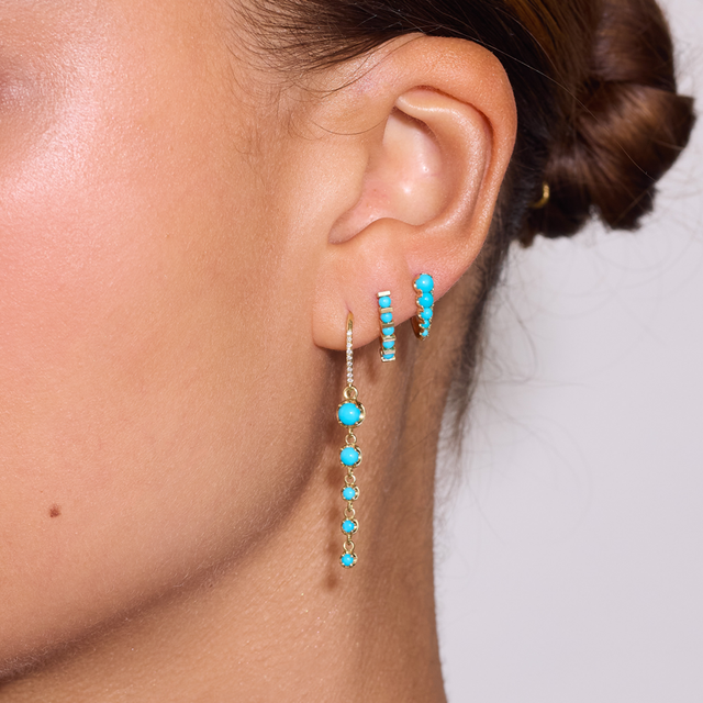 Bar and Turquoise Edith Studs