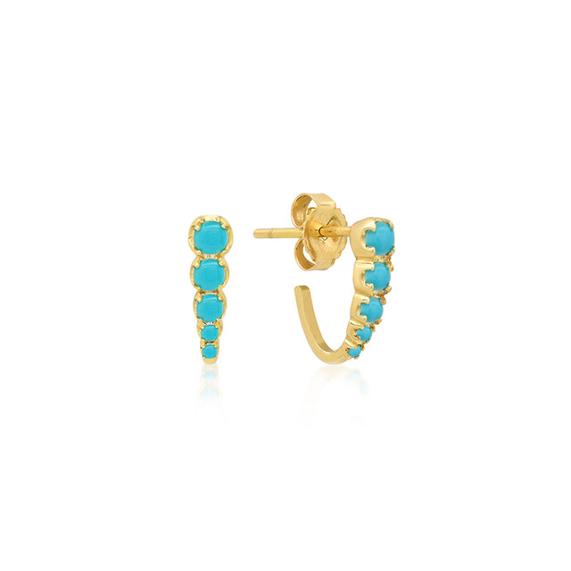 Mini Graduated Illusion Set Turquoise Edith Studs