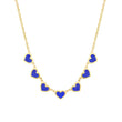 7 Extra Small Lapis Heart Necklace