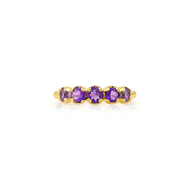 Graduated Amethyst Ring