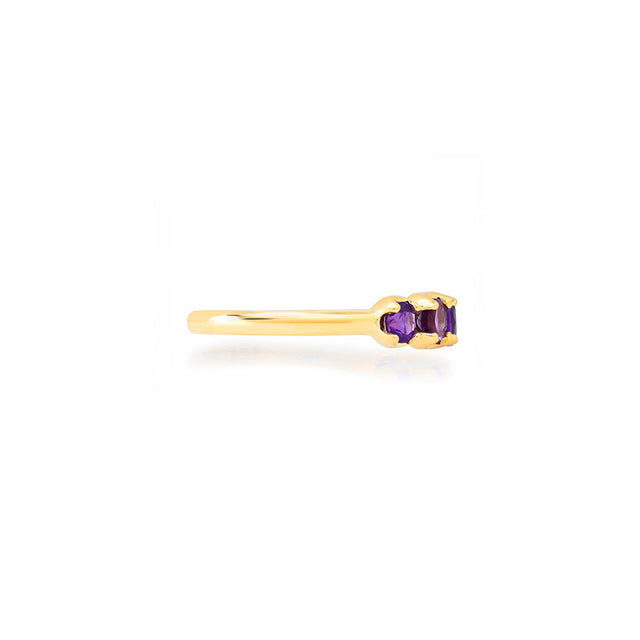 Graduated Amethyst Ring